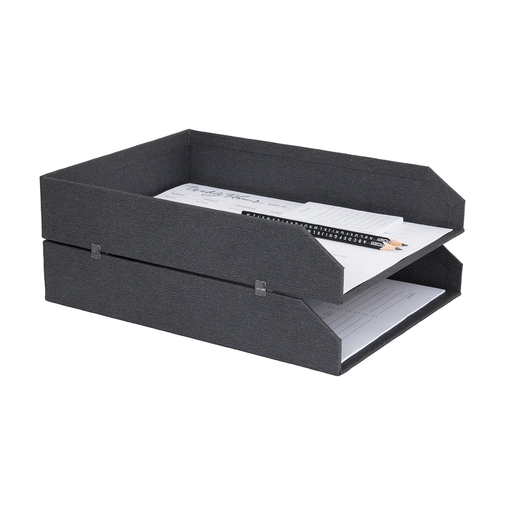 Stapelbare 2-teilige Briefablagen Bigso Box of Sweden