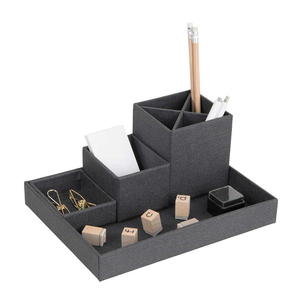 Schreibtisch-Organizer schwarz Bigso Box of Sweden