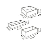 Bamboe ladebakjes 5 cm hoog 4-delige set Five®