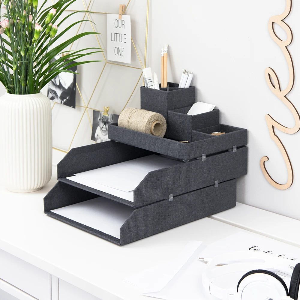 Schreibtisch-Organizer schwarz Bigso Box of Sweden