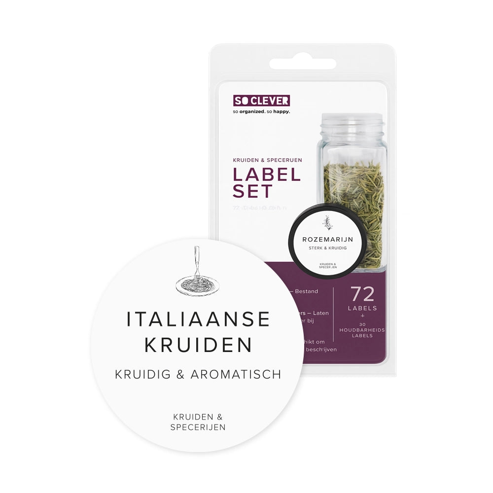 So Clever Gewürzset 24 Gewürzgläser 120 ml mit Ø35mm Etiketten