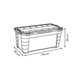 Opbergbox 4 zijden scharnierdeksel optie 80 liter Five®