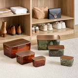 Groen transparant bakje acacia deksel 800 ml Five®