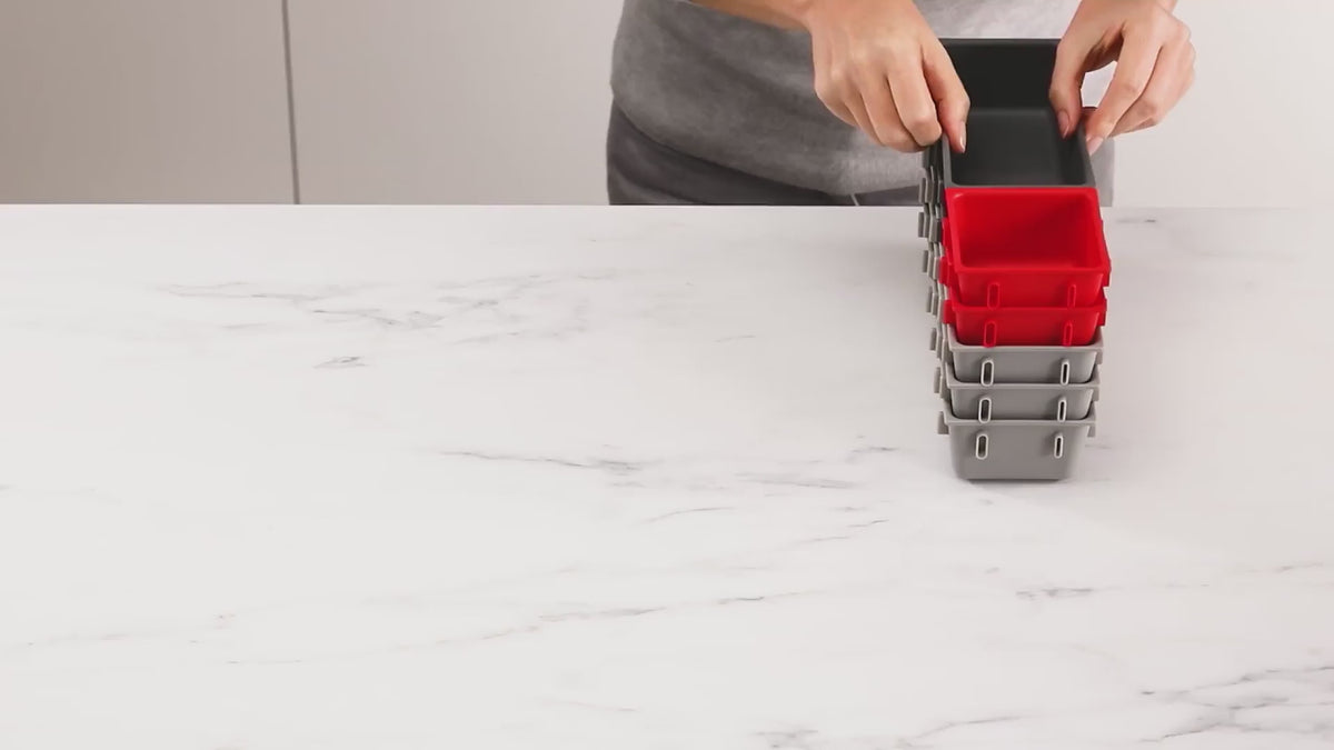 Schubladeneinsatz Modular 7-teilig grau schwarz anklickbar Joseph Joseph - Duo Duo