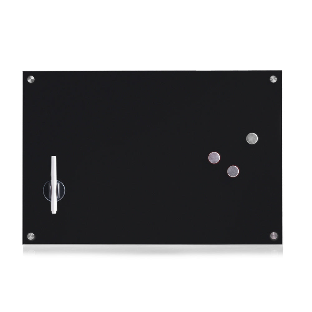 zwart magneetbord van glas