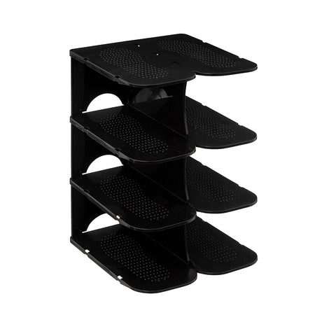 zwart-schoenenrek-stapelbaar